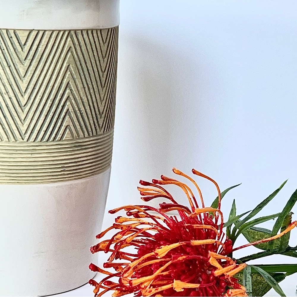 Etched Tribal Design Utensil Holder